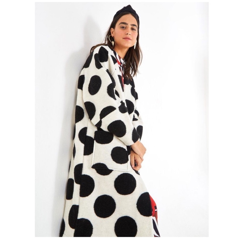 RARE FARM Rio Polka Dot Cardigan